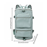 Gym Travel Bag Backpack Multiple Pockets Travel Backpack Multi-Compartment Layout Daypack for School