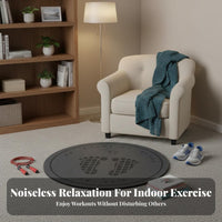 Noise Reducing Indoor Running Mat Non-Slip Jump Rope Mat Extra Thick Shock Absorbing Floor Pad Protects Floors for Home Gym, Apartment