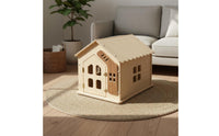 Solid Wood Pet Villa All Seasons Use Wooden Cat House Pet Tent for Small Pet Owners