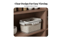 Moisture-Proof Rice Storage Container Transparent Body Airtight Dry Food Container Pouring Spout for Countertop