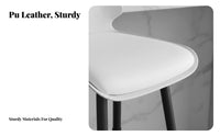 Back Support Swivel High Chair with Backrest Simple Design Bar Stool Padded Seat Seating Furniture Integrated Footrest for Homeowners, Business Owners, Entertainers, Counter, Kitchen Island, Front Desk, Restaurant