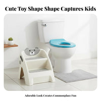 Non-Slip Design two-levelstep Riser Sturdy & Stable two-levellevel surface Portable Footstool two-level Height for children, young children, Parents, Bathroom, toilet learning, Kitchen, Bedroom
