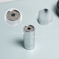 Multi-Size Universal Socket Wrench Silver-Toned Adjustable Socket Grip Tool Long-Lasting for Diyers, Workshop