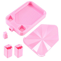 DIY Crafting Crystal Painting Drill Tray Keeps Beads Organized Crystal Art Tray with Funnel Lightweight Includes Lid and Stopper