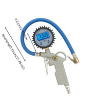 Tire Inflator Flexible Tire Inflator with Gauge Accurate Air Compressing Attachment for Vehicle Owners, Garage, Workshop