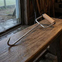 Light-Colored Grip Pad Metal Hay Bag Hook Rectangular Handle Hay Bag Hook Straight Shaft