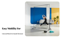 Lockable Casters Movable Dance Mirror Distortion-Clear Full Length Mirror on Wheels Crystal-Clear Home Furnishing HD Surface for Dancers, Fitness Enthusiasts, Gym, Bedroom