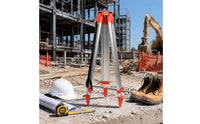 Aluminum Alloy Surveying Tripod Telescoping Surveying Tripod with Strap Adjustable Height Stable for Surveyors, Construction Sites, Field Work