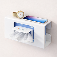 Fridge Organizer Dispenser Box for Dorm Room Students, No-Drill Metal Paper Towel Holder for Kitchen, Versatile Wall Mount Roll