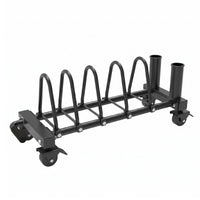 Exercise Disc Storage Rack Welded Steel Plate Storage Cart Heavy-Duty Barbell Holder Cart for Gym