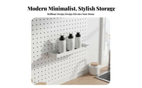 Drilltool-Less Installation Wall-Mounted Organizer Kit Easy to Install Pegboard Utility Hook Space Saving Household Storage Versatile for DIY Enthusiasts, Homeowners, Kitchen, Study Room, Home Office, Workbench Area