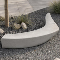 UHPC Concrete Tree Planter Bench Outdoor Terrazzo Landscape Seating