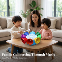 Metal Chimes Rotating Bell Instrument Easy to Play 8-Note Bell Instrument Lightweight Tuned Handbells Safe Plastic Complimentary