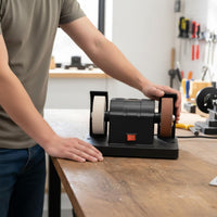 Multi-Purpose Mini Bench Grinder Double Wheel Bench Grinder Electric Polishing Machine for DIY Enthusiasts, Workshop, Garage