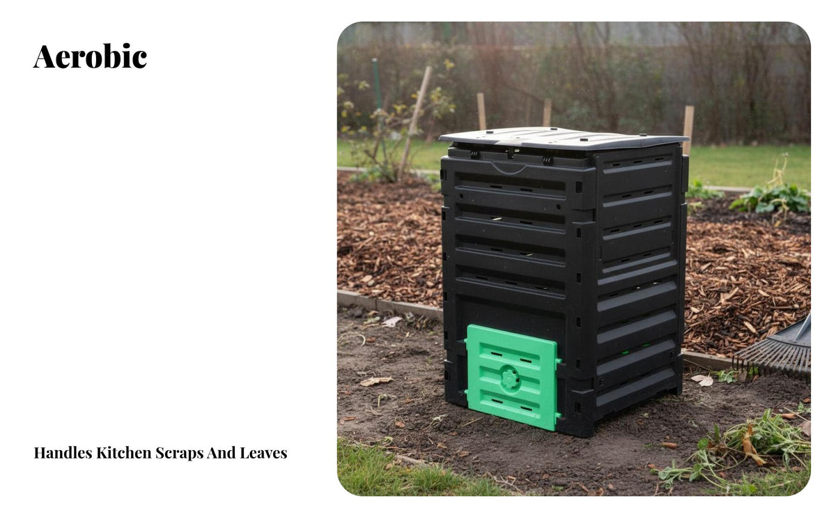 300L Garden Composter Weather Resistant Large Compost Bin Outdoor Compost Bin Ventilated Design Garden Composter for Homeowners