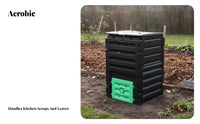 300L Garden Composter Weather Resistant Large Compost Bin Outdoor Compost Bin Ventilated Design Garden Composter for Homeowners