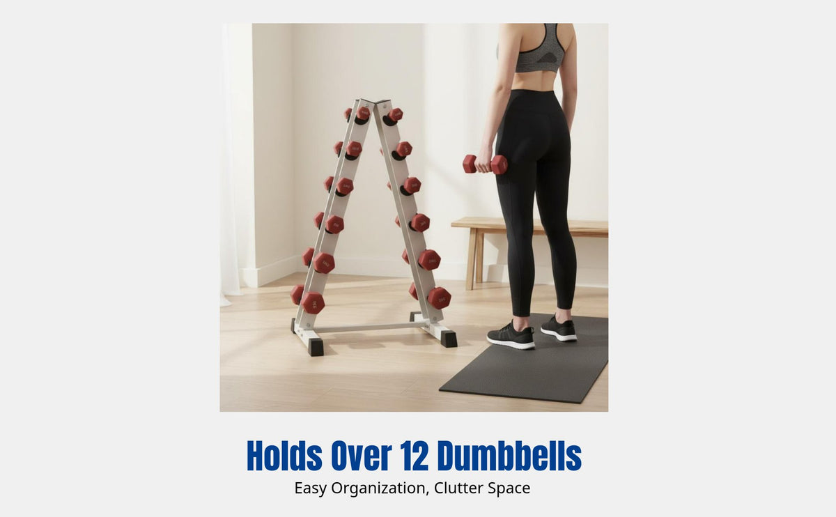 Dumbbell Rack, Home Gym Storage Stand, Multi-Tier Dumbbell Holder, Space-Saving Equipment for Men and Women