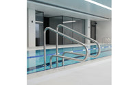 Pool Handrail with Base Plates Rustproof Stainless Steel Pool Rail Handrail with Base Plate Rust-Resistant Safety Railing