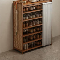 Space-Saving Multi-Tier Shoe Rack Minimalist Design Vertical Shoe Cabinet Dustproof Entryway Furniture Easy Assembly for Hallway, Apartment, Closet