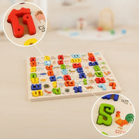 Early-Learning Wooden Shape Puzzle Toy Educational Wooden Puzzle Color Matching Board Chunky for Home Study, Playroom
