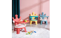 Squeaks When Seated Crown Backrest Squeaky Chair Rounded Corner Design Feeding Seat Ergonomic Back Support Kids Furniture Stable and Sturdy for Kindergarten