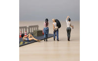 4 Pieces High Definition 1:64 Female Worker Figurines Collectible Resin Miniature Women Figures 1:64 Woman Doll Set for Collectors, Display