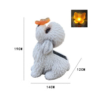 Weatherproof Dog Statue with Butterfly Light Outdoor Dog Figurine with Butterfly Light Energy-Efficient Solar Garden Statue Eco-Friendly for Gardeners, Patio, Balcony, Flower Bed