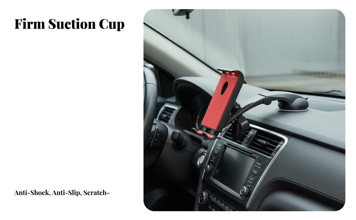 Car Dashboard Phone Holder 360° Rotation Dashboard Phone Mount Secure Hold Vehicle Navigation Bracket for Drivers, Commuters, Driving, Road Trips, SUV
