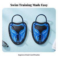2 Pieces Swimming Hand Paddles Increases Resistance Swim Training Paddle Sturdy Adjustable Swim Paddles for Children, Beginners, Water Aerobics