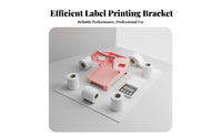 Shipping Label Roll Stand Large Capacity 2-in-1 Label Stand Fan-Fold Paper Holder Space Efficient Sturdy Construction