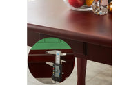 Printed Markings Square Table Raised Rim Game Table Built-in Drawer Gaming Furniture Wood Frame