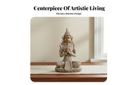 Sitting Buddha Statue Creative Gift Sandstone Buddha Sculpture Handmade Craft