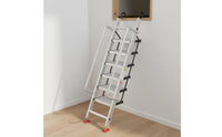 Multi-Functional Aluminum Attic Stairs Non-Slip Dormitory Loft Bed Ladder Wide Steps Climbing Equipment Easy to Install for Students