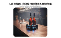 Multi-Mode Lighting Ace of Spades Bottle Display Eye-Catching Design Ace of Spades Wine Holder Wireless Controller Control LED Bottle Glorifier Anti-Slip Base for Nightclub Managers, Event Planners, Restaurateurs, Nightclubs, Parties, KTV Lounges, Wedding