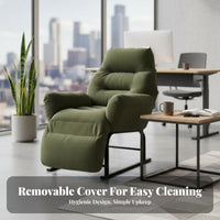 Foldable Padded Folding Lounger Adjustable rearrest Recliner Ergonomic Indoor Furniture With Headrest for Office Workers, Outdoor lovers, Dormitory, Nap Time, Balcony, Living Room