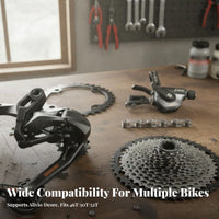 6 Pieces 11 Speed Mountain Bike Groupset CNC Machined Mountain Bike Derailleur Gear Selector Groupset 11 Speed Bike Drivetrain