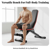 Adjustable Weight Bench Heavy Duty Sit up Bench Comfortable Foam Padding Fitness Equipment for Men, Home Gym