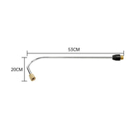 Quick Connect Angled Pressure Washer Extension M22-14 Fitting Gutter Cleaner Attachment Hard-to-Reach Areas Cleaning Tool Accessory Stainless Steel for Driveway