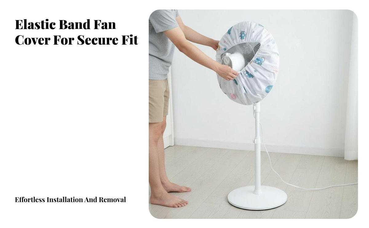 Electric Fan Dust Cover Dustproof All-Purpose Fan Storage Cover Elastic Opening Appliance Accessory for Families, Homeowners, Home, Bedroom