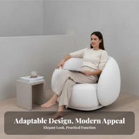 Wabi-Sabi Inspired Curved Sectional Sofa Creamy cream Curved sectional Sofa Minimalist Aesthetic Lounge Seating Deep Seat for Interior Designers, Business Owners, cosmetics studio, Reception Area, Living Room, Hotel Lobby