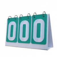 3 Digit Scoreboard Smooth Flipping Tabletop Score Board Freestanding Design Manual Flip Score Counter for Coaches, Referees, Tournaments, Gym Class