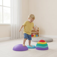 Balance Stepping Stones Stackable Sensory Stepping Stones Balance Stone Lightweight Neutral for Children, Playroom, Daycare