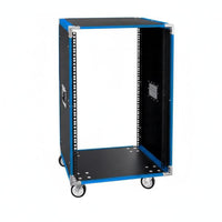 Multiple Sizes Available Studio Rack Mount Cabinet Professional Grade Rolling Audio Equipment Rack Heavy Duty Mobile Amplifier Cabinet Locking Casters for DJs, Musicians, KTV, Stage, Live Performance