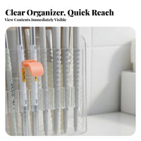 verticalMounted Brush holder Multi-Compartment Divided Brush Holder for Makeup Users