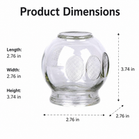 Traditional Fire Glass Cupping Set, Clear Cupping Glass, 1 Piece, for TCM, Muscle Relief & Relaxation