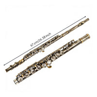 C Flutes Antique Finish Closed Hole Flutes Beginner Friendly Woodwind Instrument for Rehearsal Music Lessons