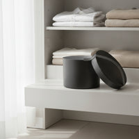 Leather Storage Box Round Storage Box with Lid Minimalist for Closet, Bedroom, Dressing Room