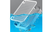 Hollow-Out Design Feline Litter Trapping Mat Easy to Clean Anti-Tracking Litter Mat Washable