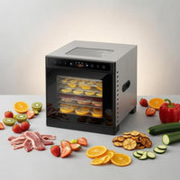 Mesh Trays Stainless Steel Food Dehydrator Internal Light 8 Tray Food Dehydrator Transparent Window Large Fan