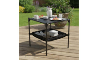 Double Layer Folding Camp Table Storage Net Aluminum Camping Table Easy Assembly